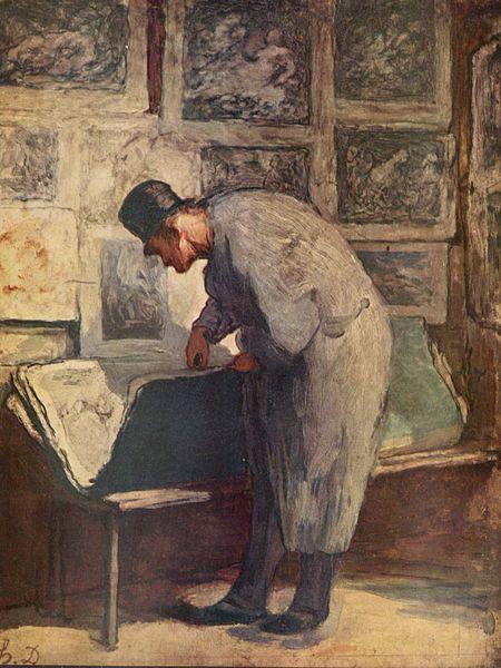 Honore Daumier Der Kupferstich-Liebhaber Sweden oil painting art